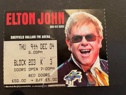 Elton john ticket 2004 - elton,