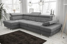 Corner Sofa Bed GALA Mini - GREY Fabric velvet __ Delivery to Scotland !!!