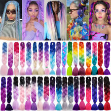 Jumbo Braiding Hair Extensions Box Braid Afro Twist Ombre Real Natural Thick 24"