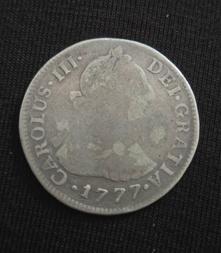1777 spain silver reales - silver, 2
