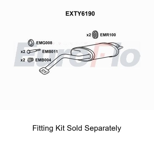 Rear muffler silencer insert - muffler,