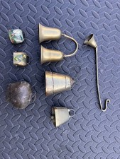 VINTAGE ANTIQUE COW BELL BRASS