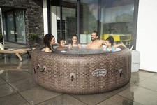 Lay-Z-Spa St Moritz Hot Tub, 180 AirJet Massage System Rattan Design Inflatable 
