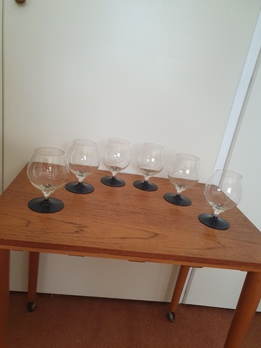 Set vintage black base - of, 6
