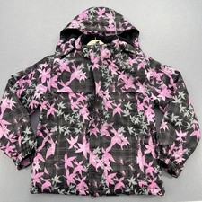 Airwalk Women’s Snowboarding / Ski Jacket – Black & Pink Floral Check – Size 10