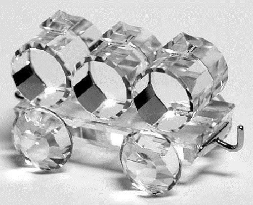 Swarovski crystal petrol - crystal, "petrol