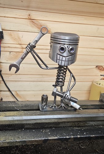 Piston man sculpture handmade - man,