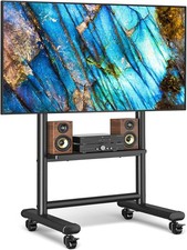 Mobile TV Stand on Wheels for