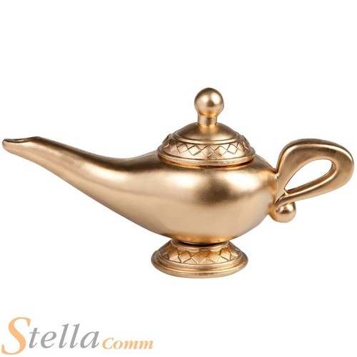 Gold magic lamp 23cm arabian - gold,