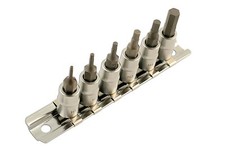 6 Popular 1/4 Drive Hex Allen Key Sockets Bits 1.5mm 2mm 2.5mm 3.5mm 4mm 6mm LL