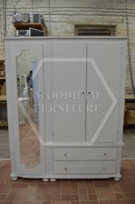 HANDMADE MANHATTAN TRIPLE FULL MIRRORED SHELVED IN WHITE (NOT FLATPACKED