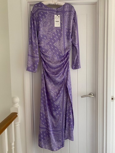 Bnwt zara lilac white maxi - &,