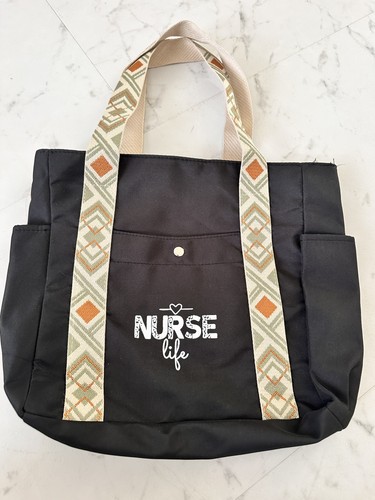 Tote bag nurse life black - ,