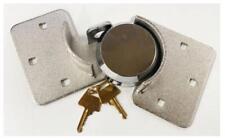 73MM HEAVY DUTY SHACKLESS PADLOCK AND HASP SET GATE SHED VAN SECURITY ROUND LOCK