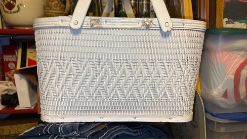 Sturdy wicker picnic - wicker, basket