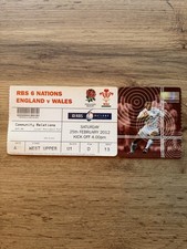 England v Wales Rugby Ticket