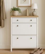 White Slim Shoe Cabinet