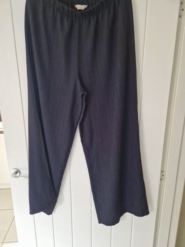 Navy crinkle women trousers - navy,