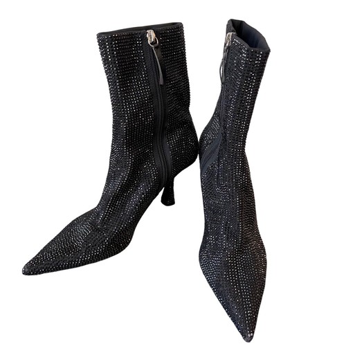 Zara rhinestone ankle boots - ankle,