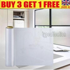 Frosted Self-Adhesive Window Film Privacy Glass Sticky Back Sticker Bathroom UK！