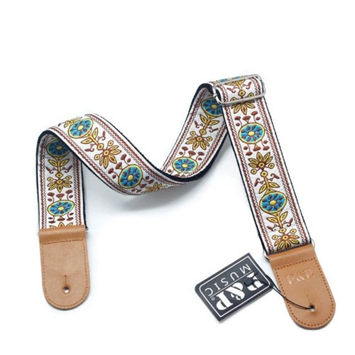 Guitar strap embroidered - guitar,