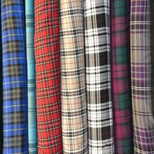 Polyviscose Tartan Fabric - Plaid check - 150 cm Wide Material.