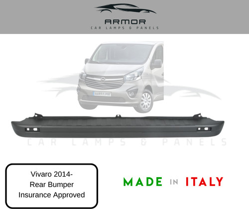 Rear bumper centre black - bumper,