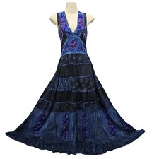 Patchwork Dress Rayon Cotton