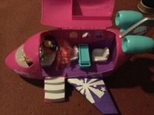 Shopkins Air Set Plane, Doll And Trolley, Used 
