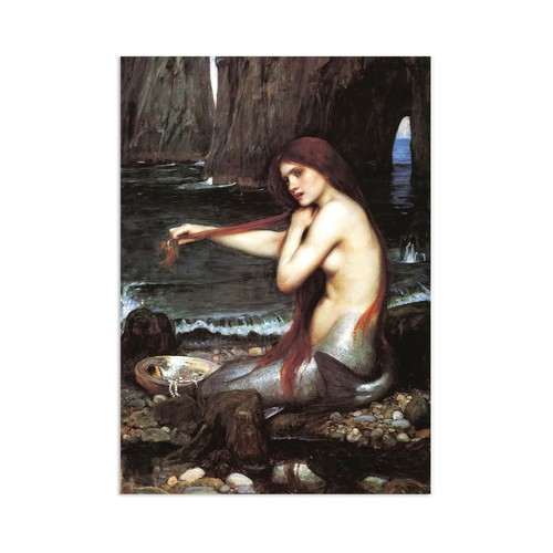 Mermaid wall art print - a,