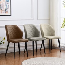 2* Faux Leather Dining Chairs