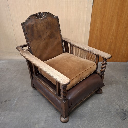 Arts crafts oak reclining - oak,