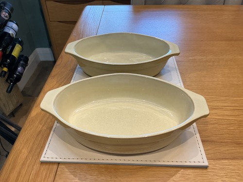Denby fire yellow small gratin - denby,
