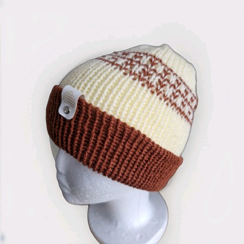 Hand knitted woolly - knitted, hat