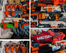 Nerf Bundle Shockwave RD-15 Elite Retaliator Mega Mastodon Rhino Fire -plse read