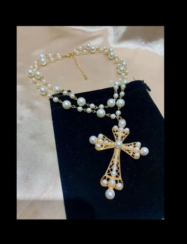 New cross double pearl - double,