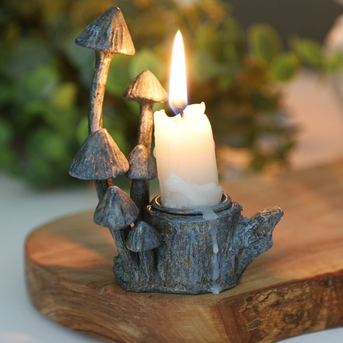 Mushrooms toadstools candle - toadstools,