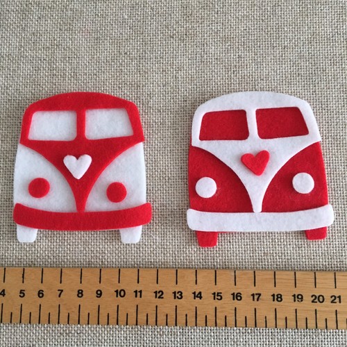 Camper van felt shapes - van,