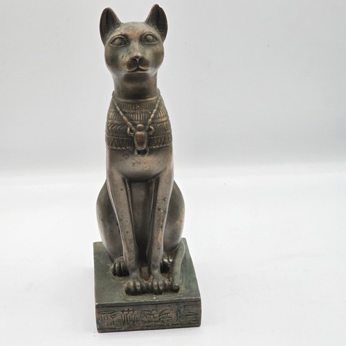 Egyptian cat statue - egyptian, brass