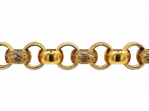 9ct gold silver belcher - 9ct,