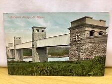 Britannia Bridge, Gwynedd, North Wales, Valentines Series Vintage Postcard