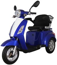 Three Wheeled ZT500 Blue 900W Electric Mobility Scooter LED Display Green Power