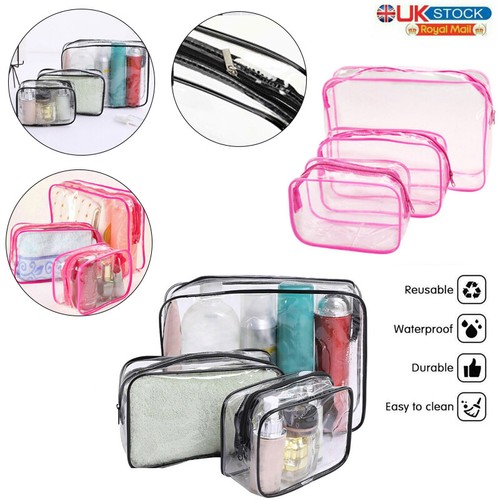 Piece clear travel bag set - clear,