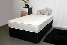 3ft Standard Single Bed in Black With Orthopedic Medium Firm Mattress