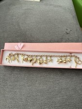 Solid 9ct Gold Charm Bracelet 