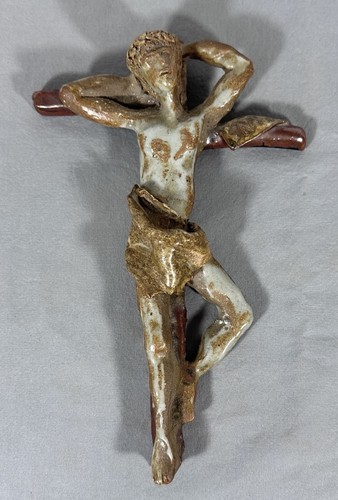 Handmade pottery crucifix - handmade,