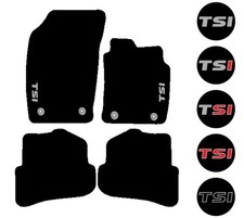Fits Audi A1 2010-2018 Black Tailored Car Mats TSI Badge / Motif / Embroidery