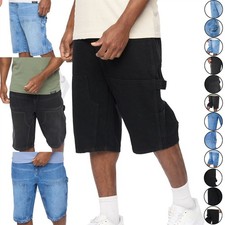 Mens Baggy Denim Cargo Shorts