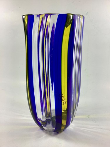 Murano glass vase signed - glass,