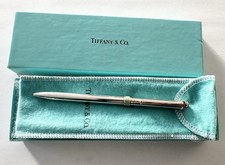Tiffany & Co Sterling Silver T Clip Enamel Ballpoint Pen